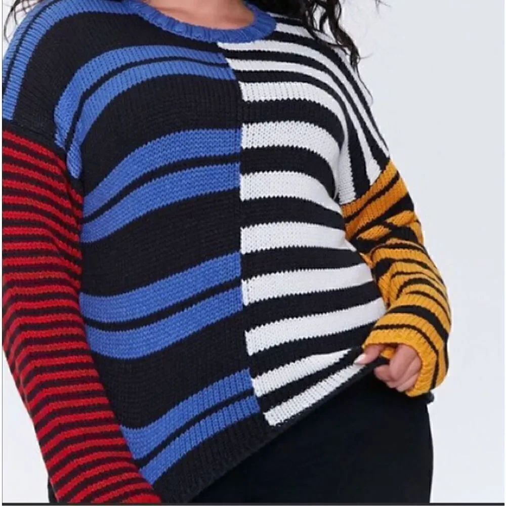 Forever 21 ribbed reworked knit sweater